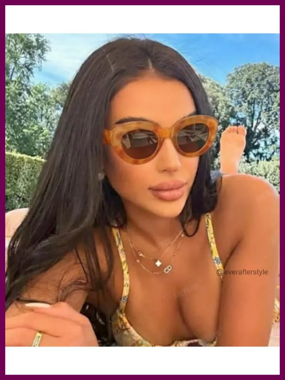 Oversized Cat Eye Sunglasses for Women Cute Thick Frame Retro Shades UV